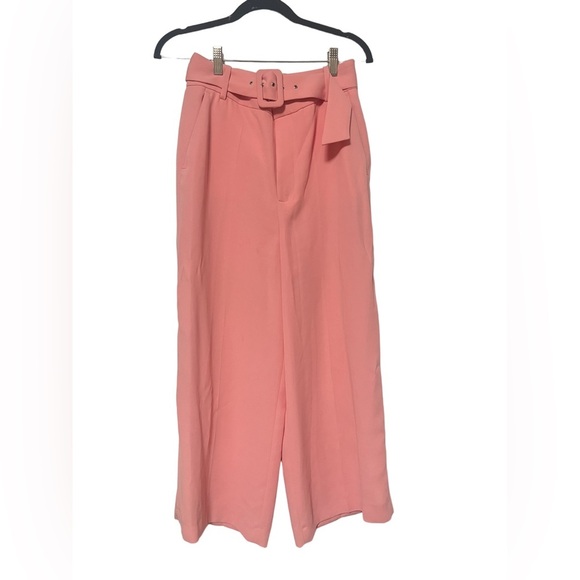 Zara Belted Trousers Wide Leg and Ankle Length - Picture 1 of 7